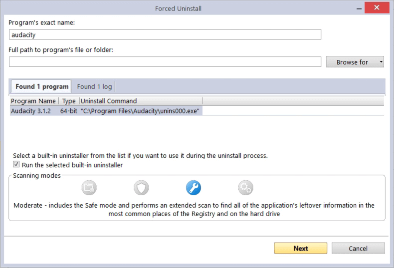 forced-uninstall